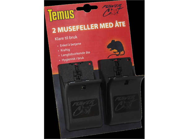 Temus musefelle Power Cat 2 pk m/åte